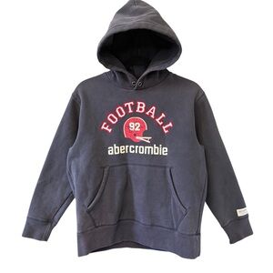 VTG Abercrombie Y2K Varsity Football 92 Spellout Pullover Hoodie Youth Large🌿